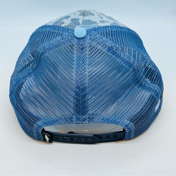 RepYourWater Trucker Hat Cap Snapback Adjustable Fly Fishing Apparel Blue Camo - Picture 5 of 11